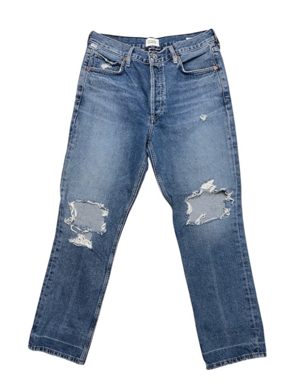 Citizens Of Humanity
Distressed Charlotte Crop
Size 29 Blue High Waist